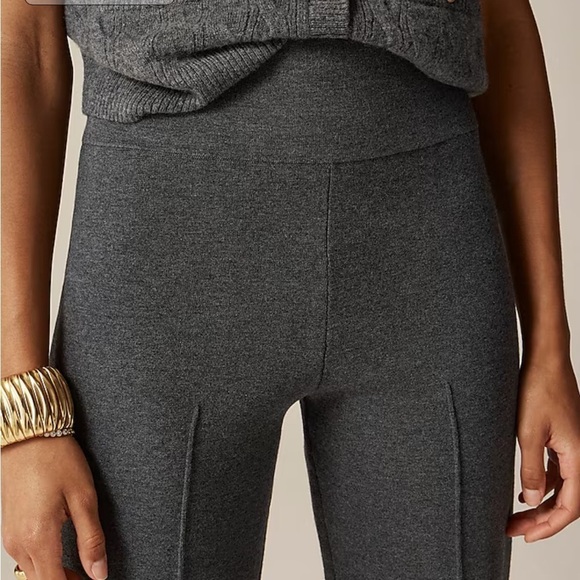 NWOT j crew heather charcoal Delaney kickout sweater pant - Picture 2 of 7